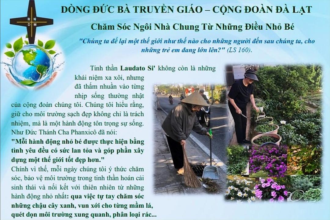CHĂM SÓC NGÔI NHÀ CHUNG TỪ NHỮNG ĐIỀU NHỎ BÉ - CD ĐÀ LẠT - ĐỨC BÀ TRUYỀN GIÁO
