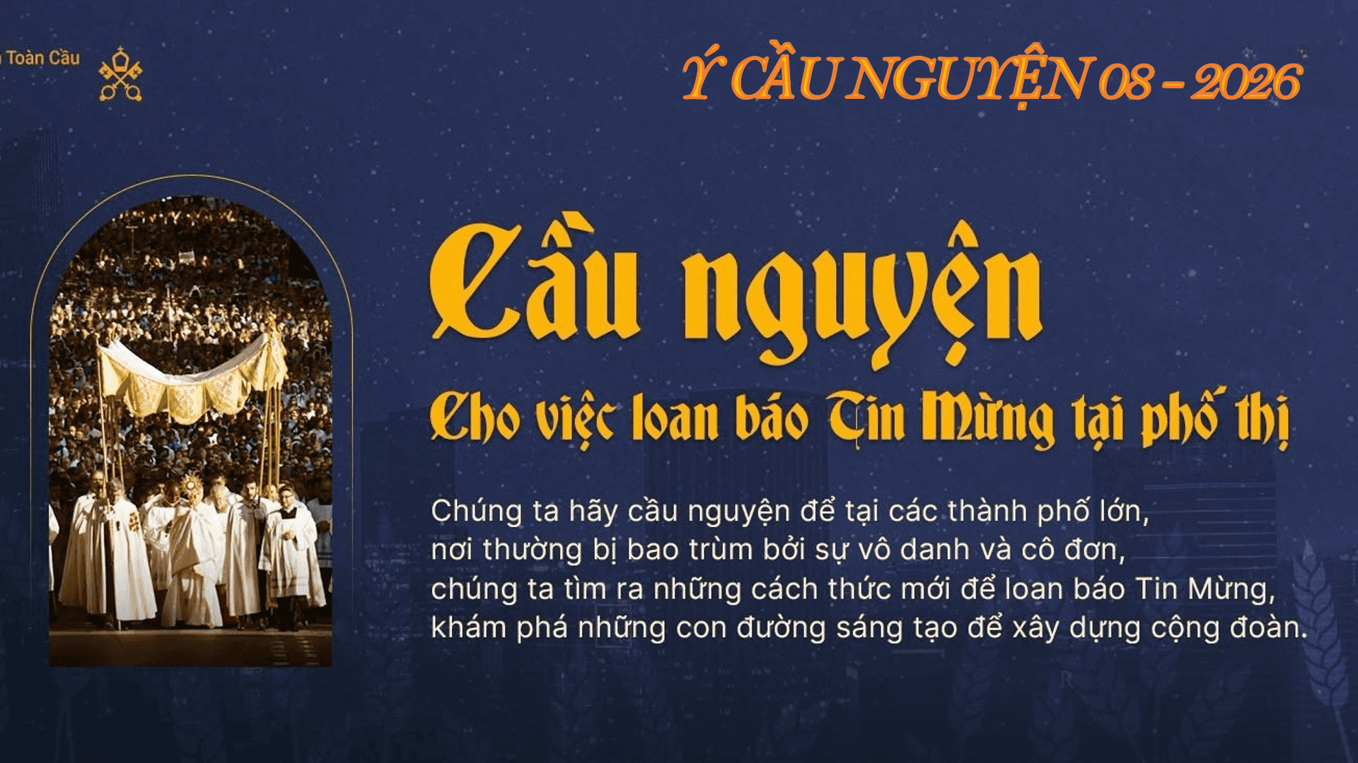 Ý CẦU NGUYỆN CỦA ĐỨC GIÁO HOÀNG - THÁNG 8/2026