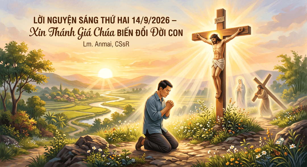 LỜI NGUYỆN SÁNG THỨ HAI 14/9/2026 – XIN THÁNH GIÁ CHÚA BIẾN ĐỔI ĐỜI CON