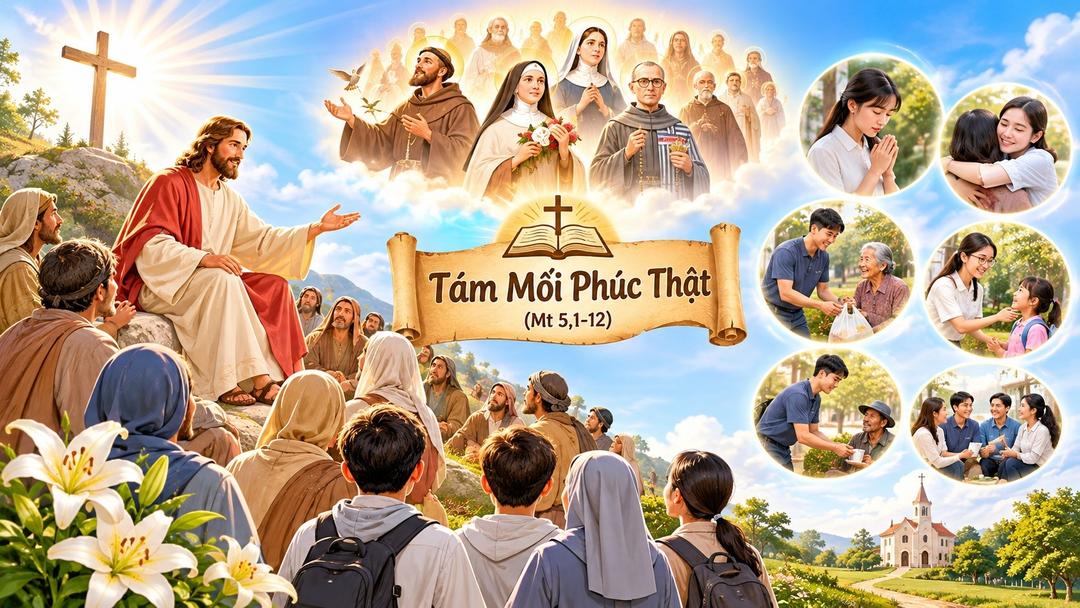 SỐNG TÁM MỐI PHÚC - HỌC NÊN THÁNH TỪ NHỮNG ĐIỀU BÌNH DỊ