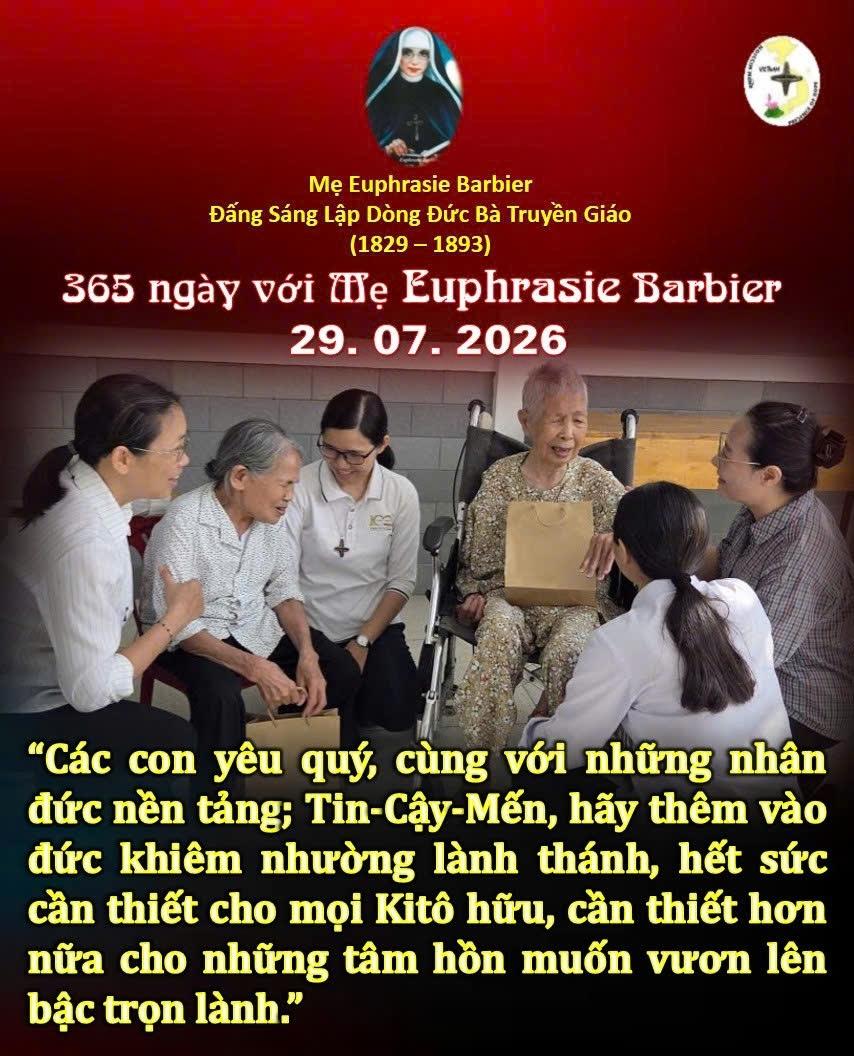 LỜI MẸ LẬP DÒNG ĐỨC BÀ TRUYỀN GIÁO 29-7