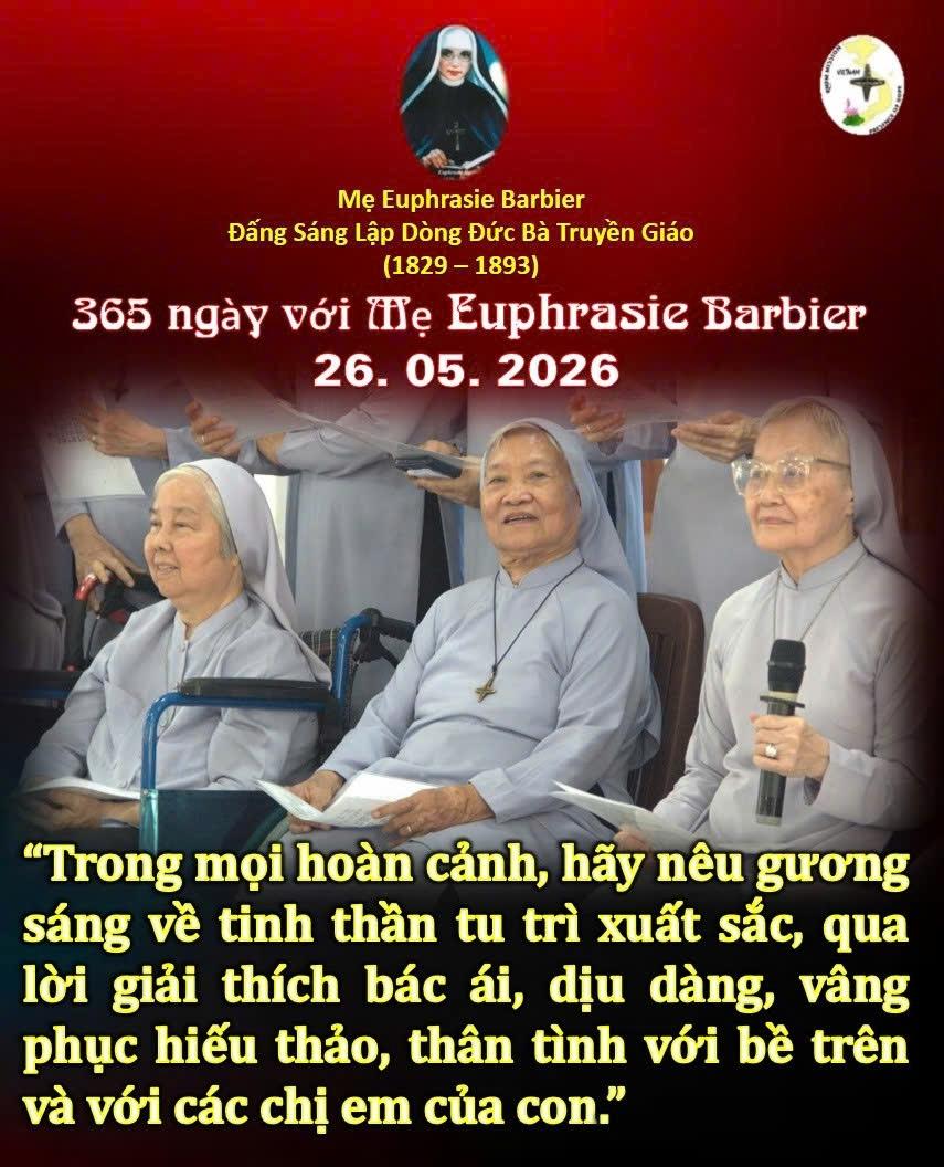 LỜI MẸ LẬP DÒNG ĐỨC BÀ TRUYỀN GIÁO 26-05