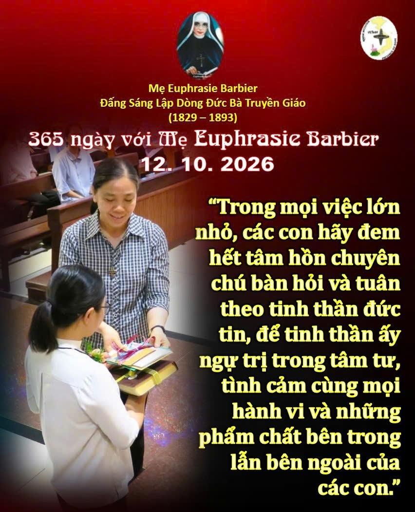 LỜI MẸ LẬP DÒNG ĐỨC BÀ TRUYỀN GIÁO 12-10