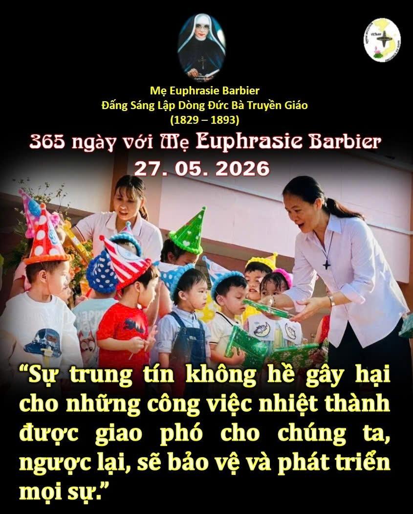 LỜI MẸ LẬP DÒNG ĐỨC BÀ TRUYỀN GIÁO 27-05