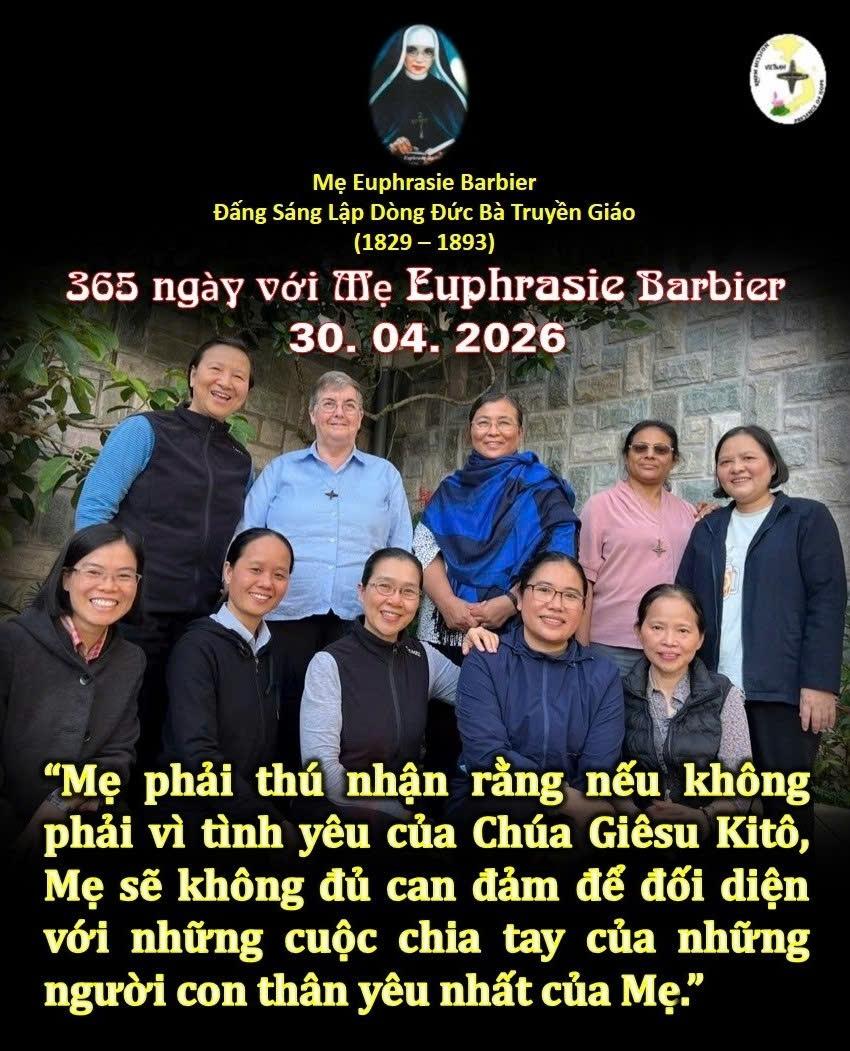 LỜI MẸ LẬP DÒNG ĐỨC BÀ TRUYỀN GIÁO 30-04