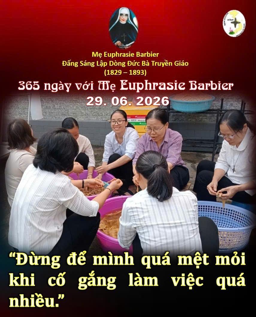 LỜI MẸ LẬP DÒNG ĐỨC BÀ TRUYỀN GIÁO 29-6