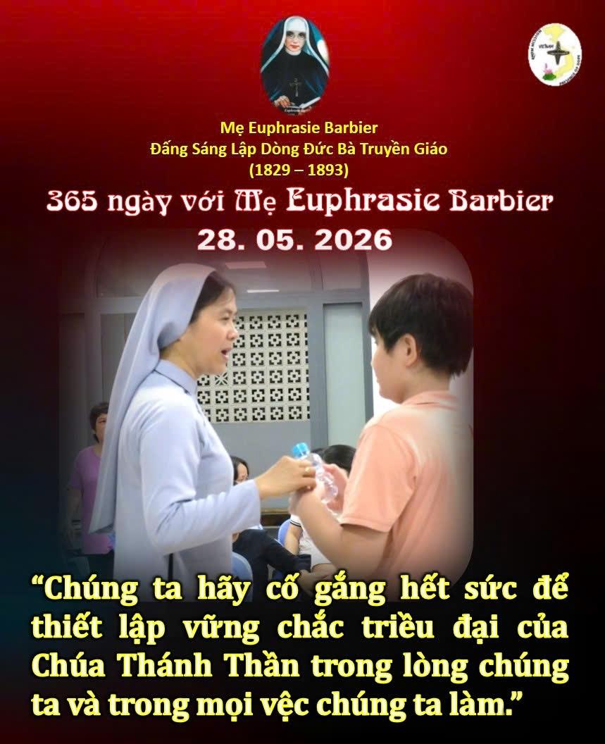 LỜI MẸ LẬP DÒNG ĐỨC BÀ TRUYỀN GIÁO 28-05