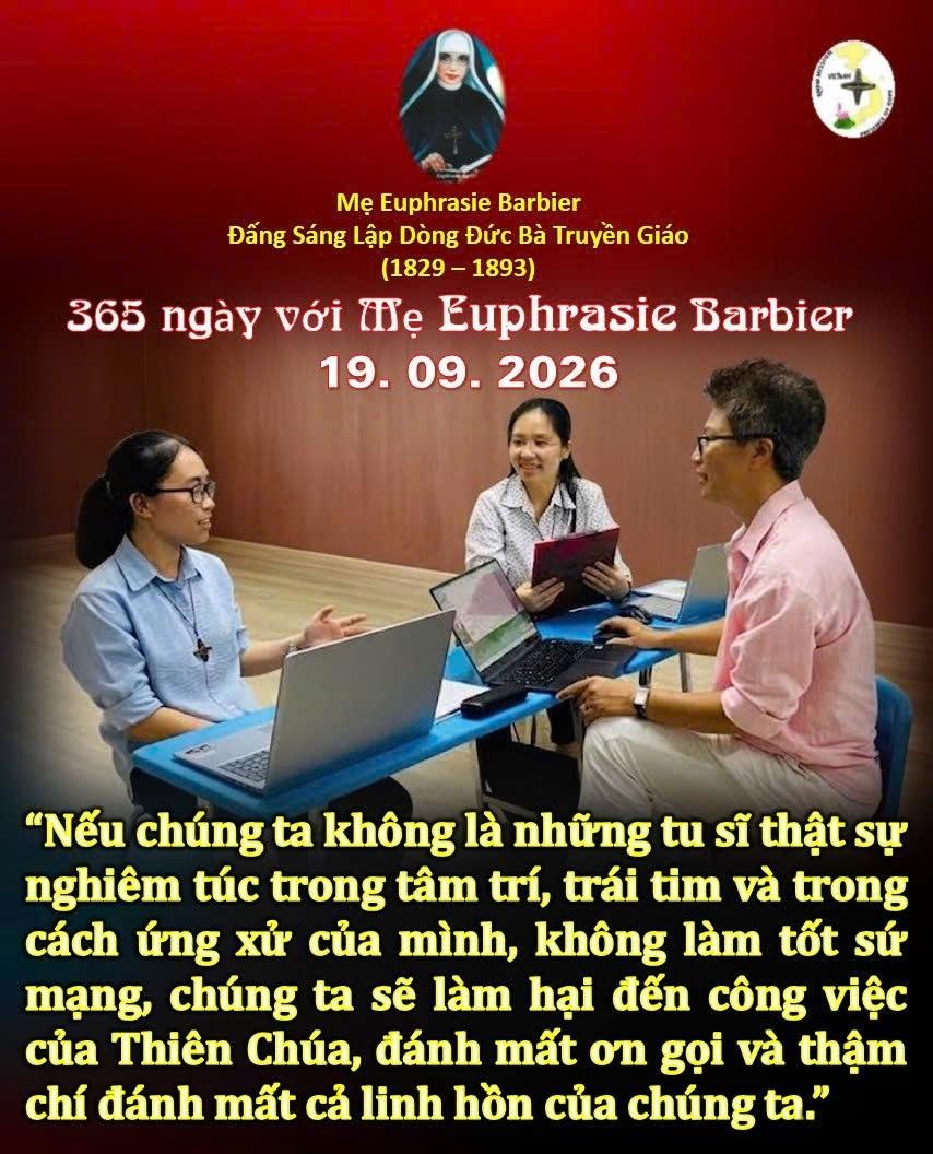 LỜI MẸ LẬP DÒNG ĐỨC BÀ TRUYỀN GIÁO 19-9