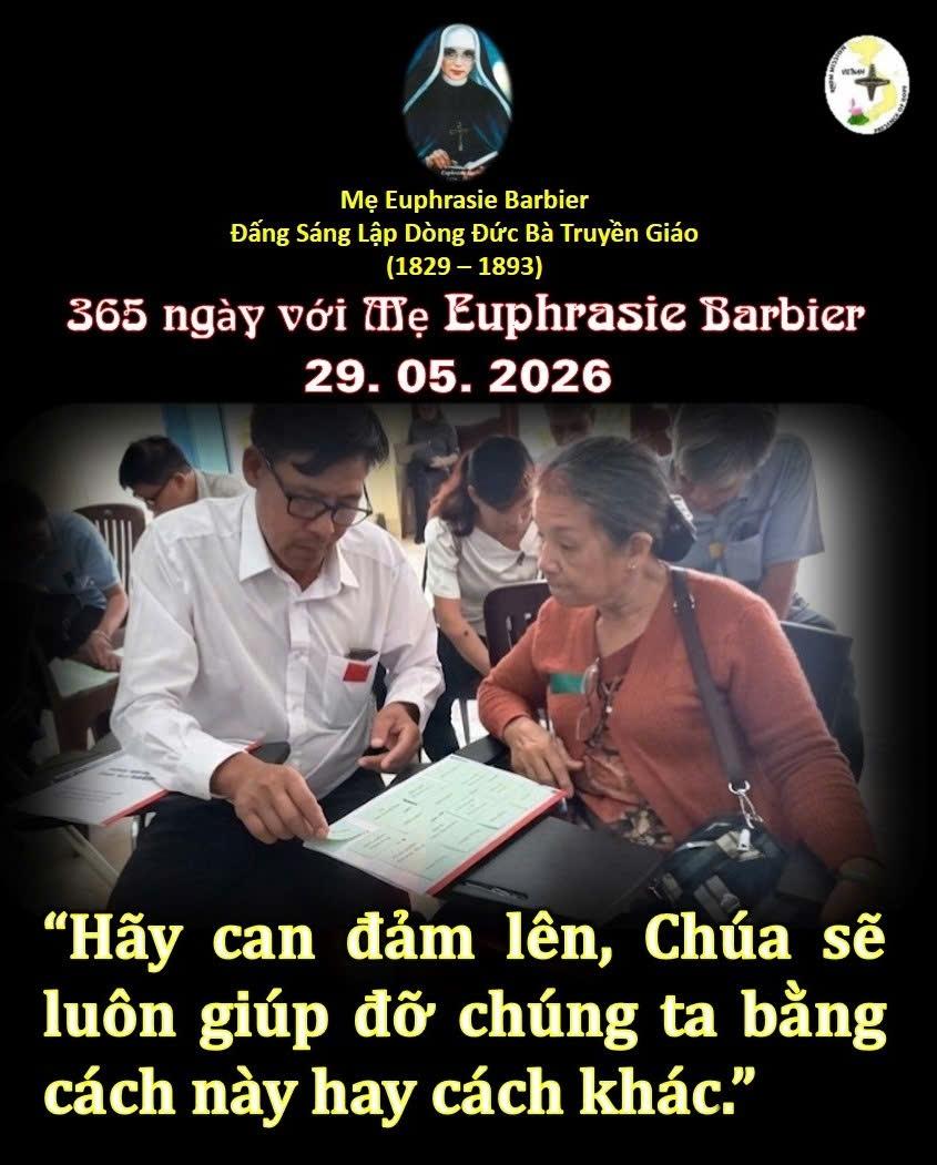 LỜI MẸ LẬP DÒNG ĐỨC BÀ TRUYỀN GIÁO 29-05