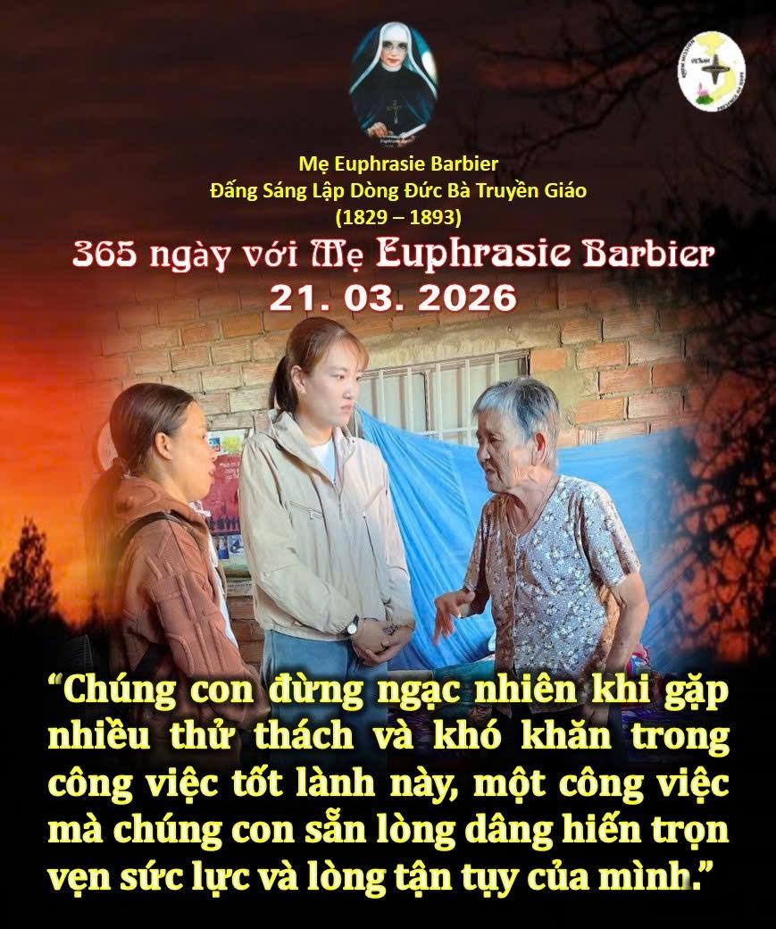 LỜI MẸ LẬP DÒNG ĐỨC BÀ TRUYỀN GIÁO 21-03