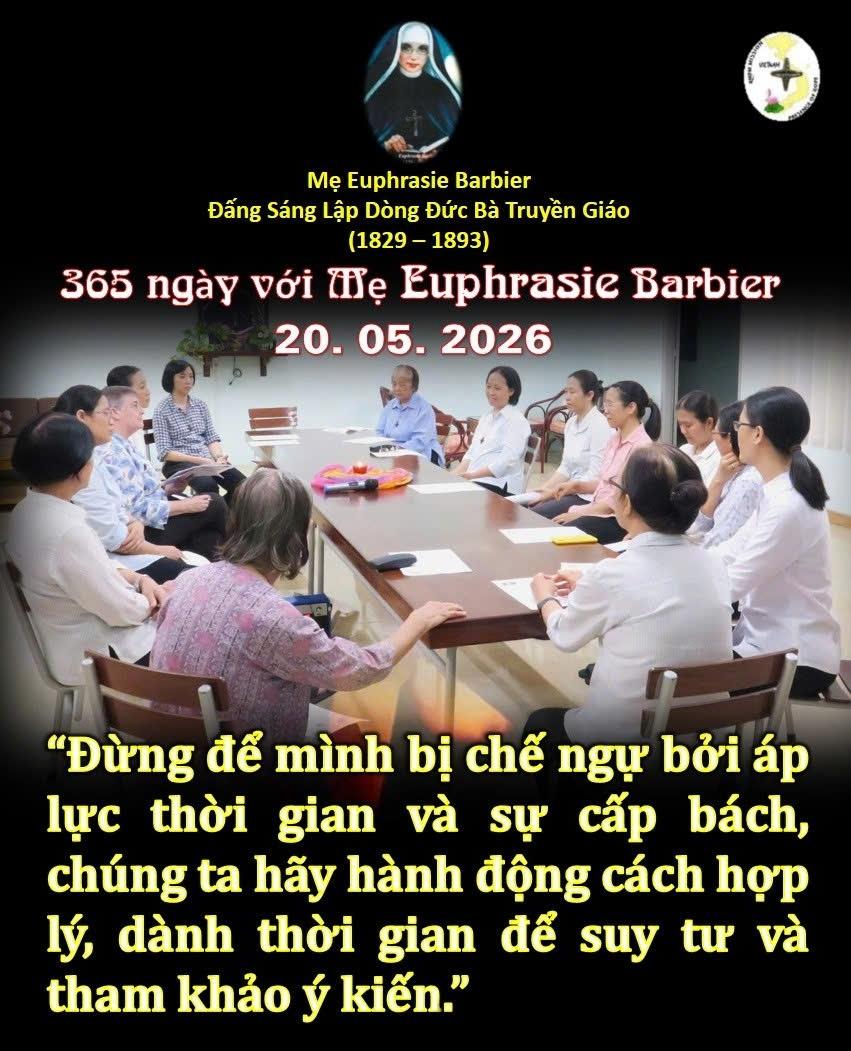 LỜI MẸ LẬP DÒNG ĐỨC BÀ TRUYỀN GIÁO 20-05