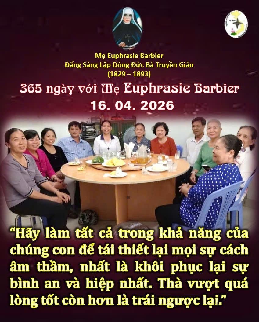 LỜI MẸ LẬP DÒNG ĐỨC BÀ TRUYỀN GIÁO 16-04