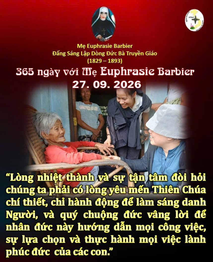 LỜI MẸ LẬP DÒNG ĐỨC BÀ TRUYỀN GIÁO 27-9