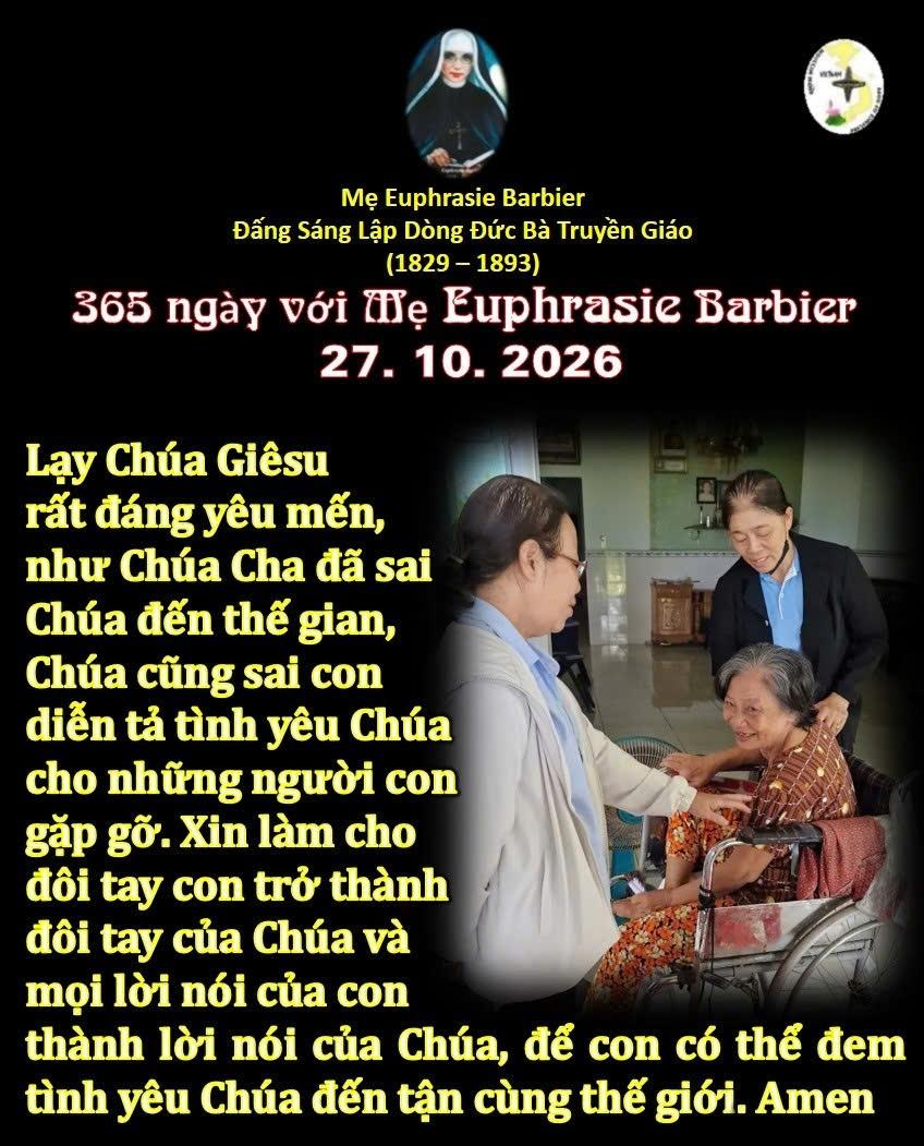 LỜI MẸ LẬP DÒNG ĐỨC BÀ TRUYỀN GIÁO 27-10