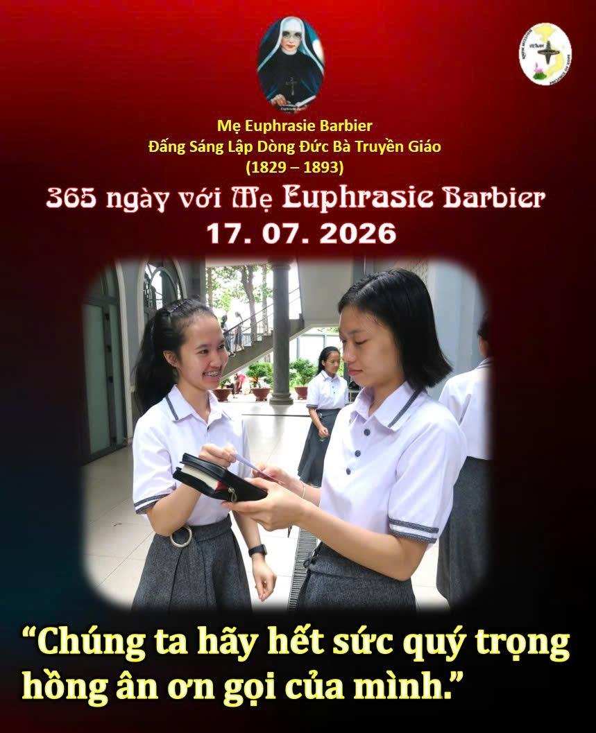 LỜI MẸ LẬP DÒNG ĐỨC BÀ TRUYỀN GIÁO 17-7