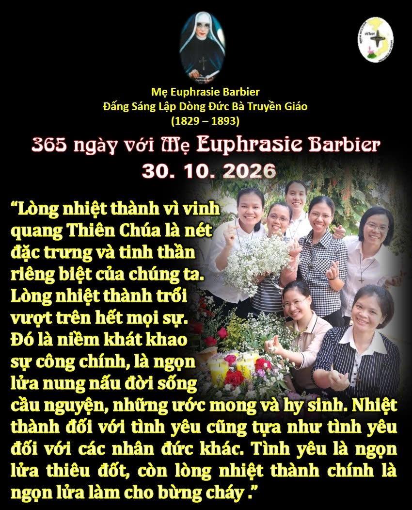 LỜI MẸ LẬP DÒNG ĐỨC BÀ TRUYỀN GIÁO 30-10