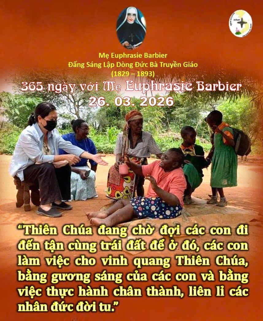 LỜI MẸ LẬP DÒNG ĐỨC BÀ TRUYỀN GIÁO 26-03