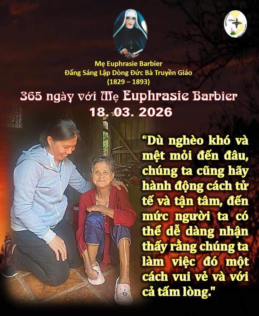 LỜI MẸ LẬP DÒNG ĐỨC BÀ TRUYỀN GIÁO 18-03