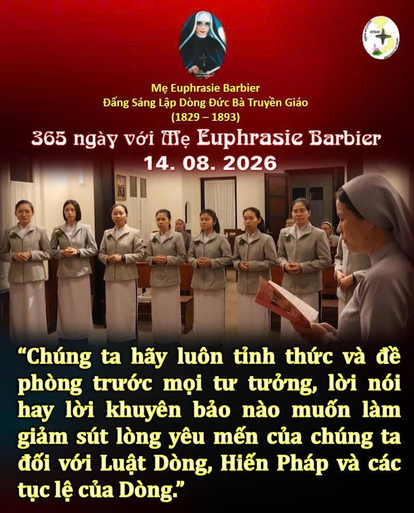 LỜI MẸ LẬP DÒNG ĐỨC BÀ TRUYỀN GIÁO 14-8