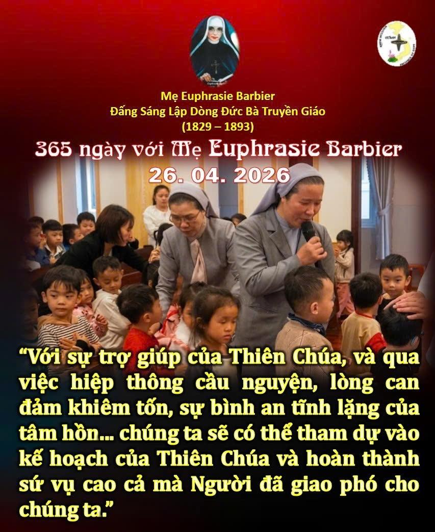 LỜI MẸ LẬP DÒNG ĐỨC BÀ TRUYỀN GIÁO 26-04