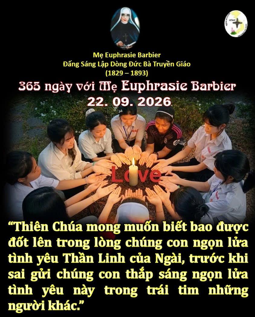 LỜI MẸ LẬP DÒNG ĐỨC BÀ TRUYỀN GIÁO 22-9